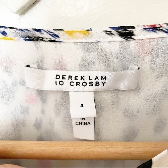 DEREK LAM printed  ruffle detail buttons blouse 4 - Picture 3 of 7